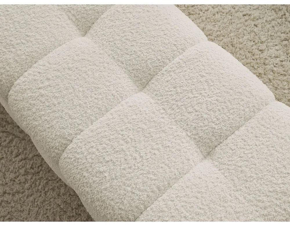 Beżowa ławka z materiału bouclé Mont Blanc – Bobochic Paris