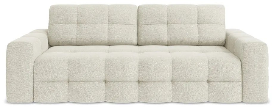 Beżowa rozkładana sofa z materiału bouclé 255 cm Milu – Makamii