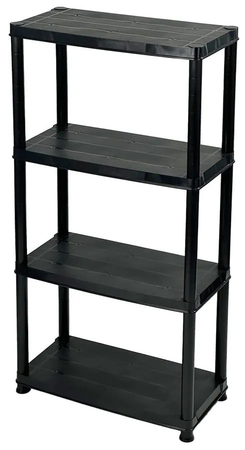 Czarny plastikowy regał do garażu 61x130 cm – Addis