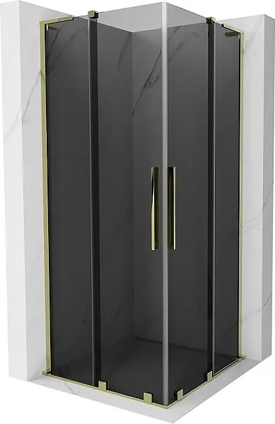Mexen Velar L Duo kabina prysznicowa rozsuwana 100 x 100 cm, grafit, złota - 871-100-100-02-43-50