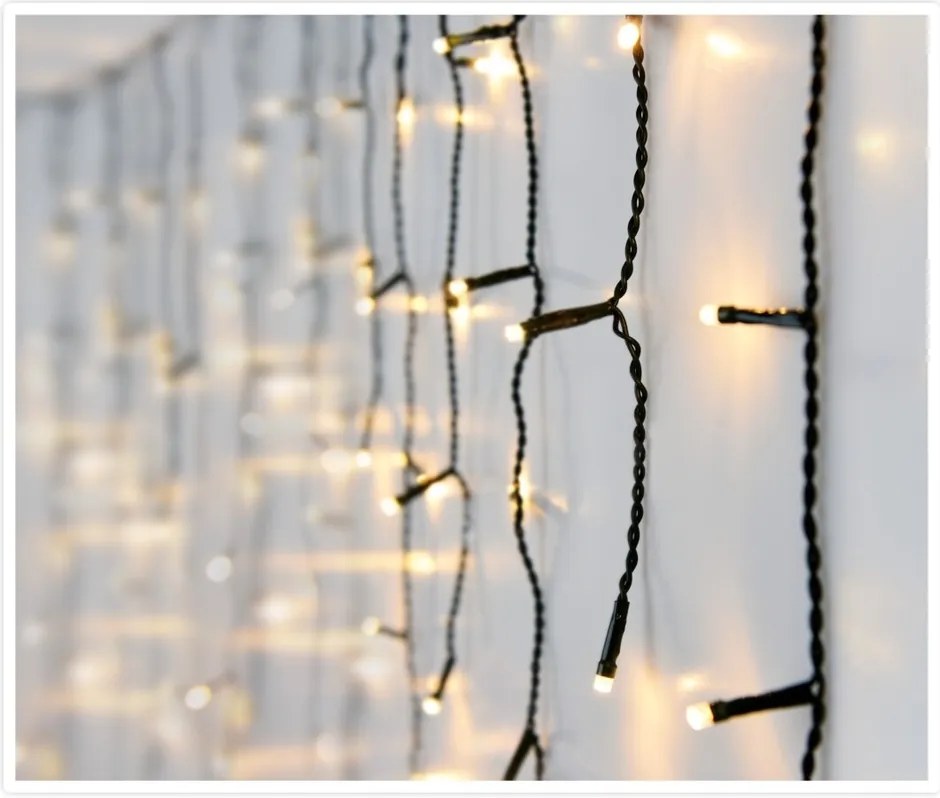 Świąteczny łańcuch świetlny Icicle ciepła biała, 360 LED, L
