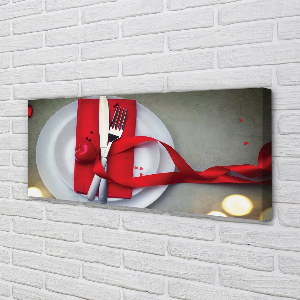 Duży obraz na płótnie Romantyczna Kolacja przy Świecach