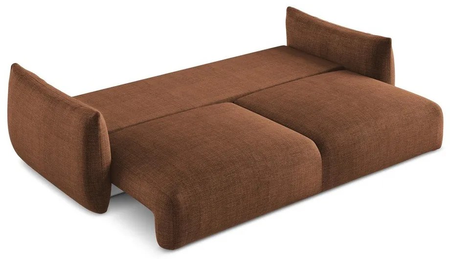 Rozkładana sofa w kolorze terakoty 230 cm Leila – Makamii