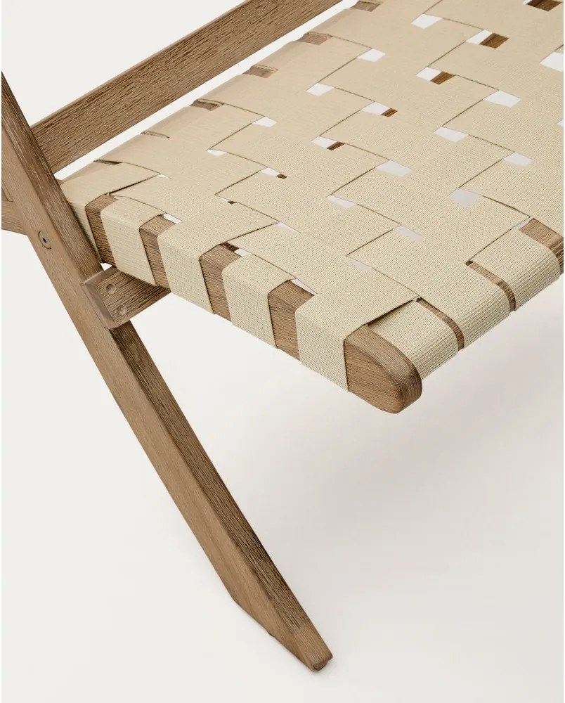 Drewniany fotel ogrodowy w naturalnym kolorze Chabeli – Kave Home