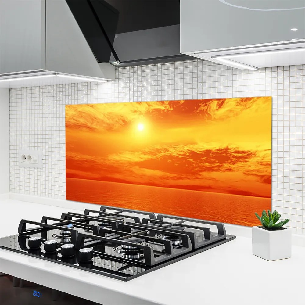 Panel Szklany Słoneczny Blask nad Morzem