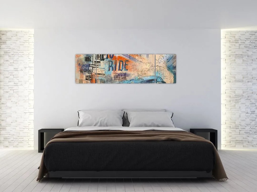 Obraz - Urodzony by jeździć (170x50 cm)