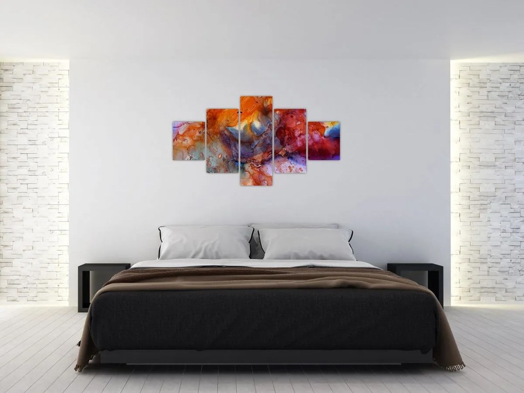 Obraz - Abstrakcyjna sztuka tuszu (125x70 cm)