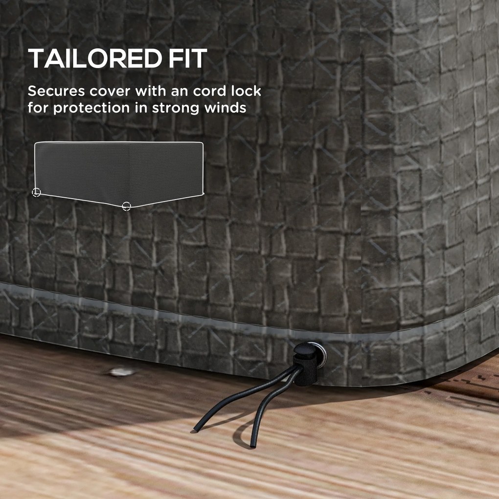 Outsunny Pokrowiec na Meble Ogrodowe Wodoodporny Odporny na UV Zimowy 235 x 190 x 90 cm Szary | Aosom PL