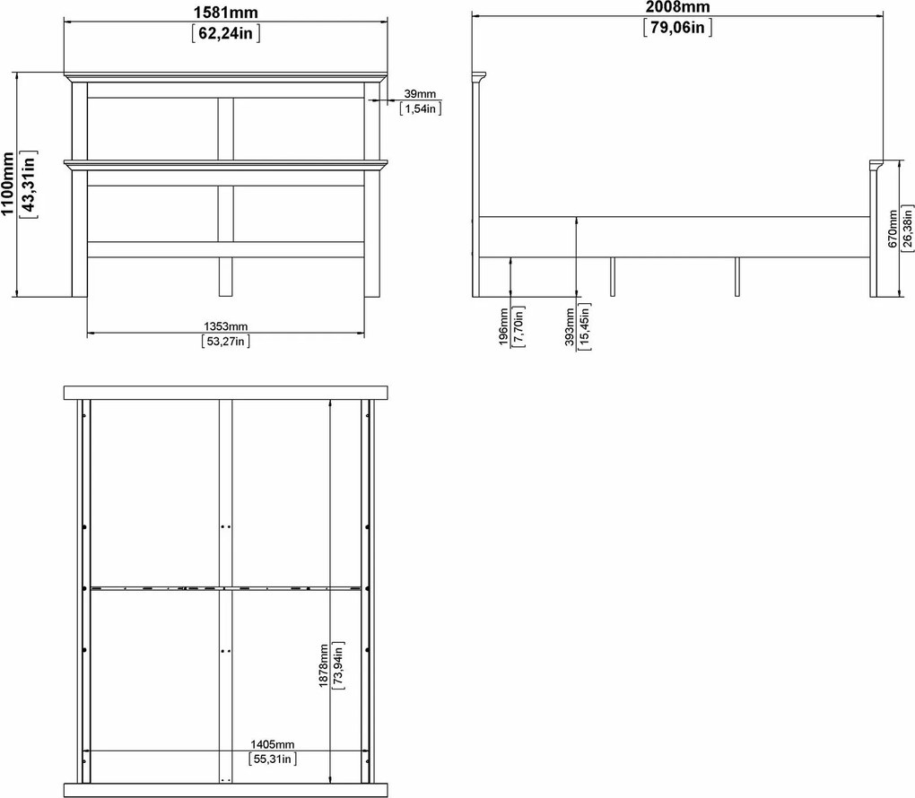 Łóżko Paris 140x200