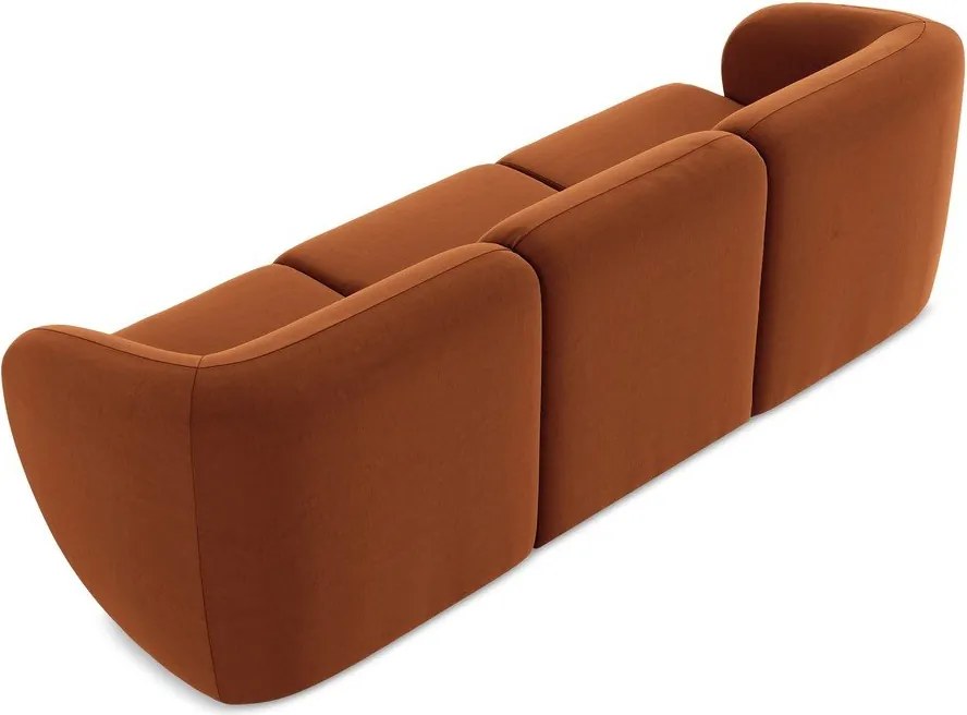 Aksamitna sofa w kolorze terakoty 244 cm Lani – Makamii