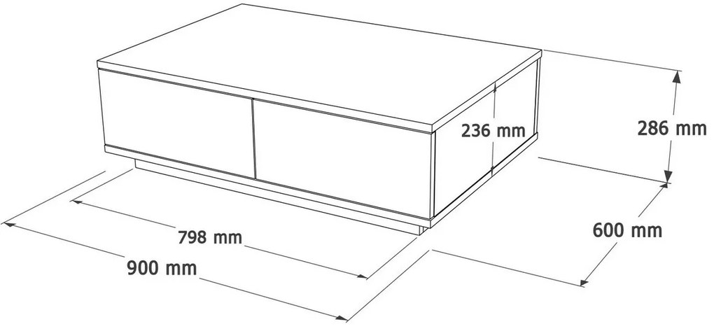 Stolik konferencyjny Frem Anthracite and AtlanticPine