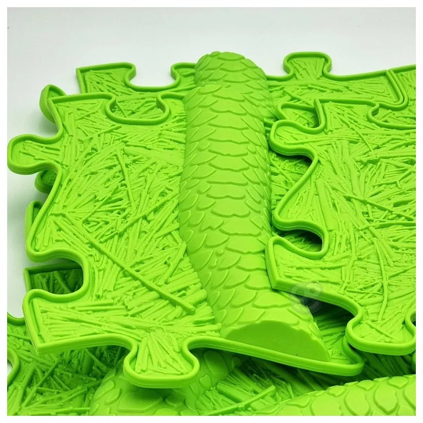 Woopie mata sensoryczna ortopedyczna puzzle wąż zielony 6 el.