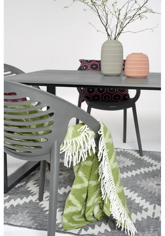 Szary zestaw mebli ogrodowych z 6 krzesłami Le Bonom Joanna Strong