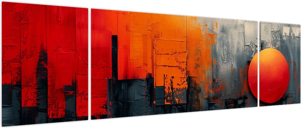 Obraz - Abstrakcyjny obraz miasta (170x50 cm)