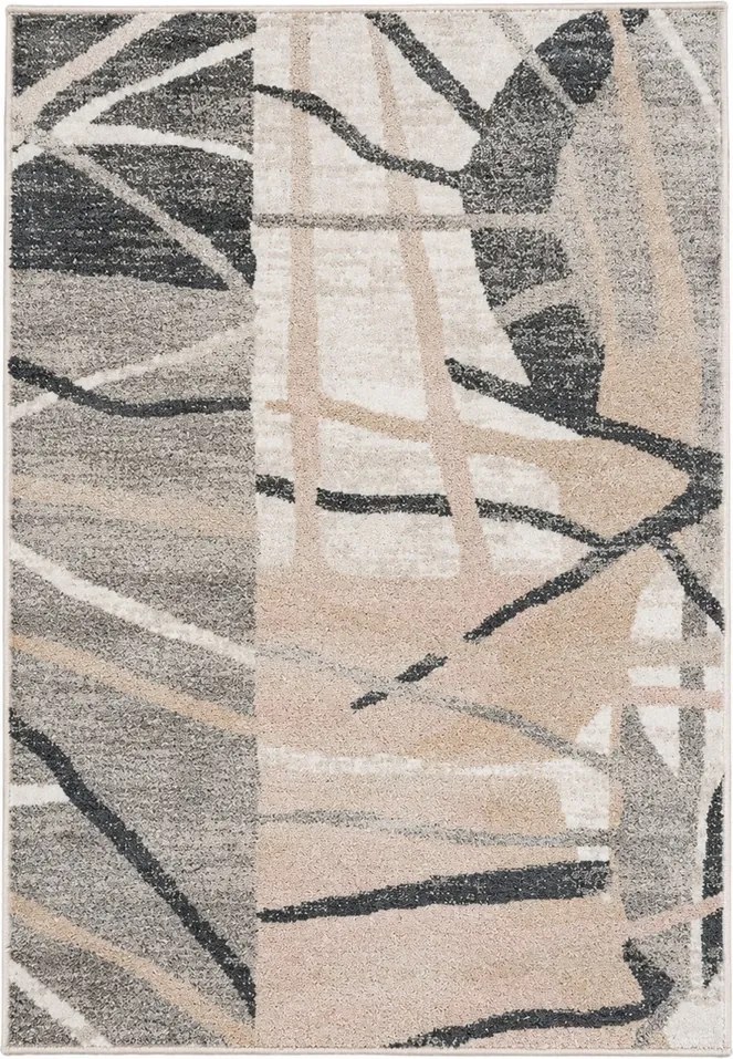 Dywan nowoczesny Fancy 100% Dywan Abstrakcja Beżowo-Szary 120 cm x 170 cm
