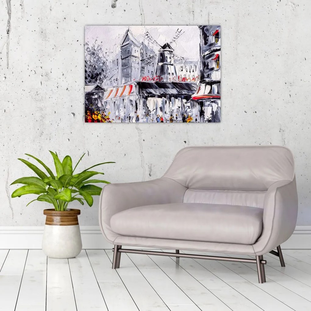 Obraz - Ulica w Paryżu, obraz olejny (70x50 cm)