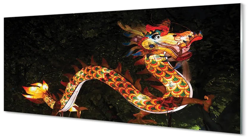 Obraz akrylowy Japoński smok świecący