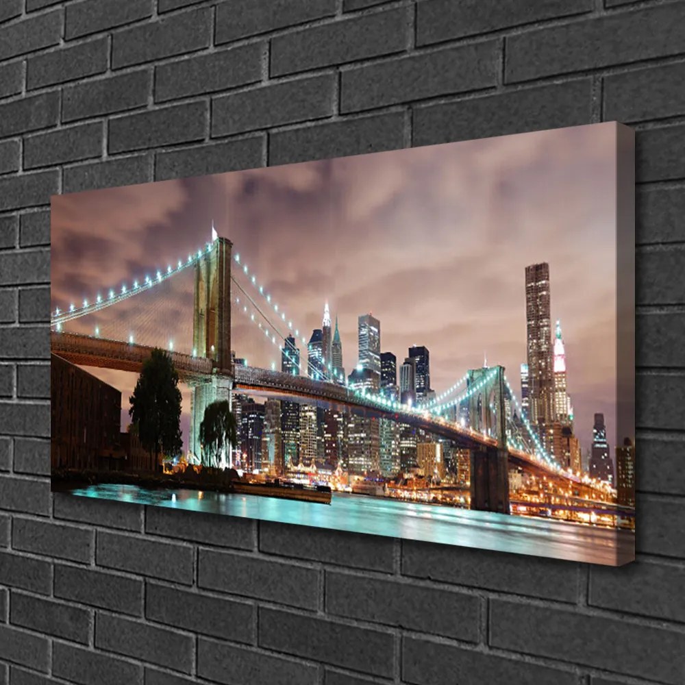 Obraz na płótnie Nowoczesny Most nad Metropolią