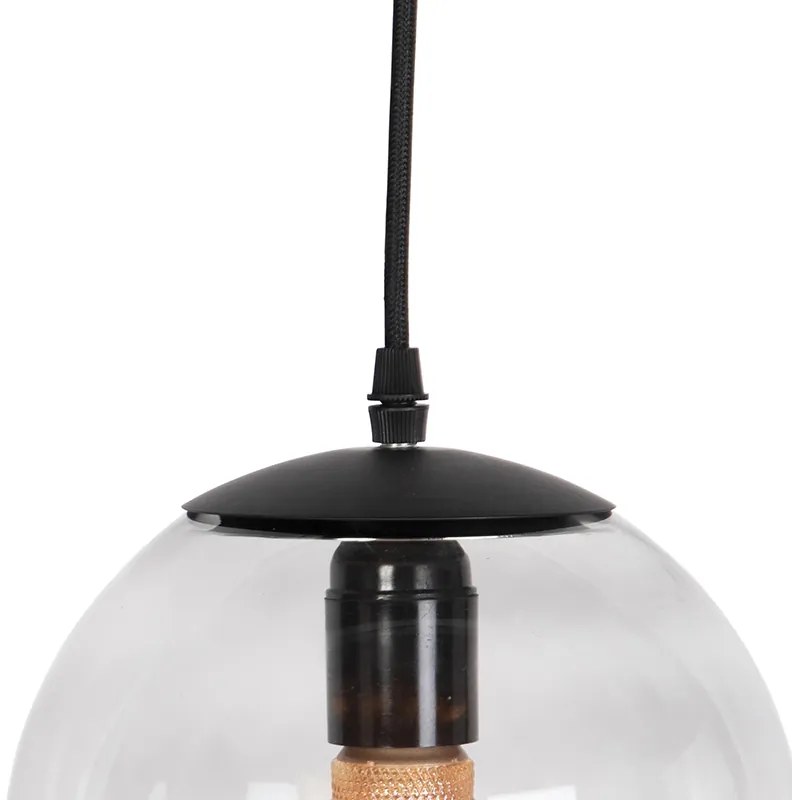 Nowoczesna lampa wisząca szara 20 cm - Pallon Nowoczesny Oswietlenie wewnetrzne