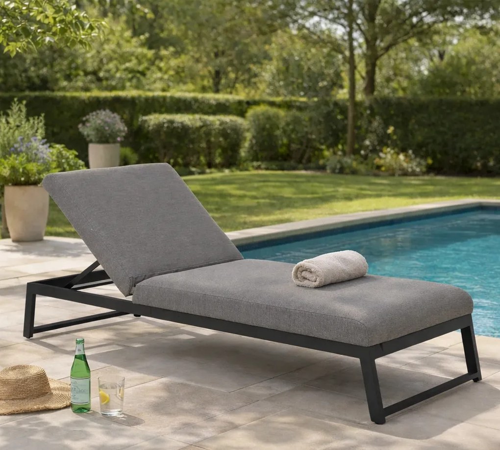 Doppler MELIA LIKA-TEX® leżak ogrodowy szary