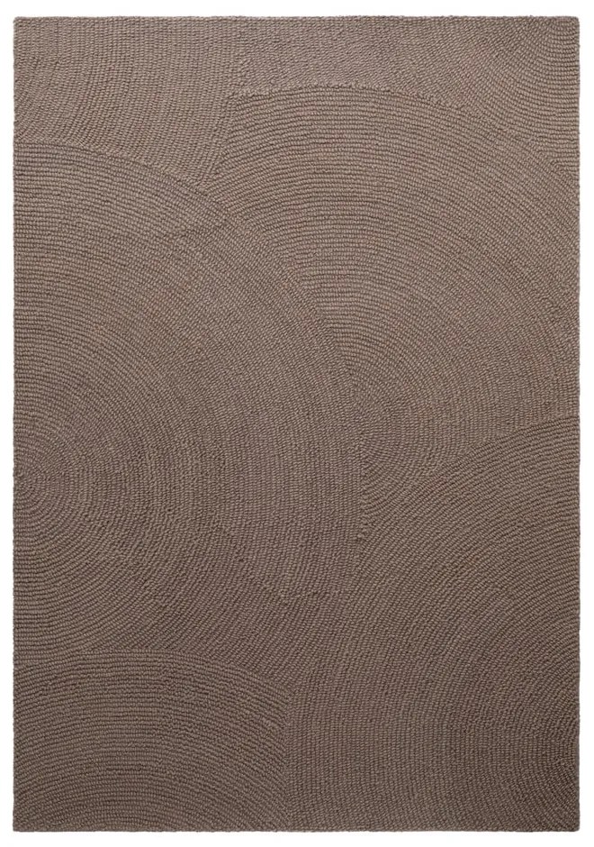 Szarobrązowy wełniany dywan tkany ręcznie 80x150 cm Eleni Taupe – Hanse Home