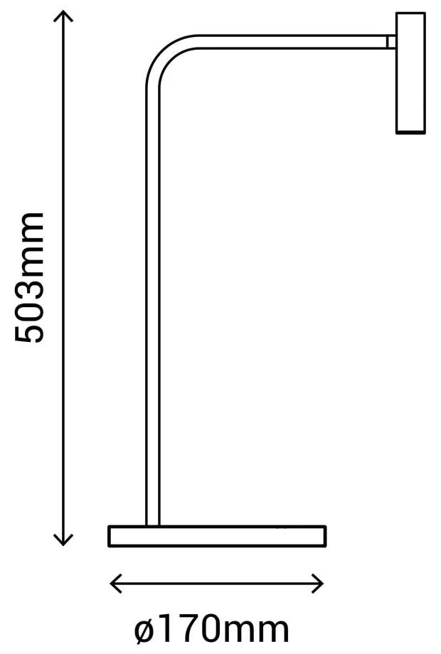 Czarna lampa stołowa SULION Alexia, wys. 50,3 cm