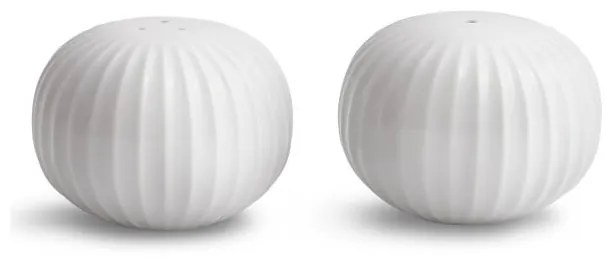 Zestaw białej solniczki i pieprzniczki z porcelany Kähler Design Hammershoi