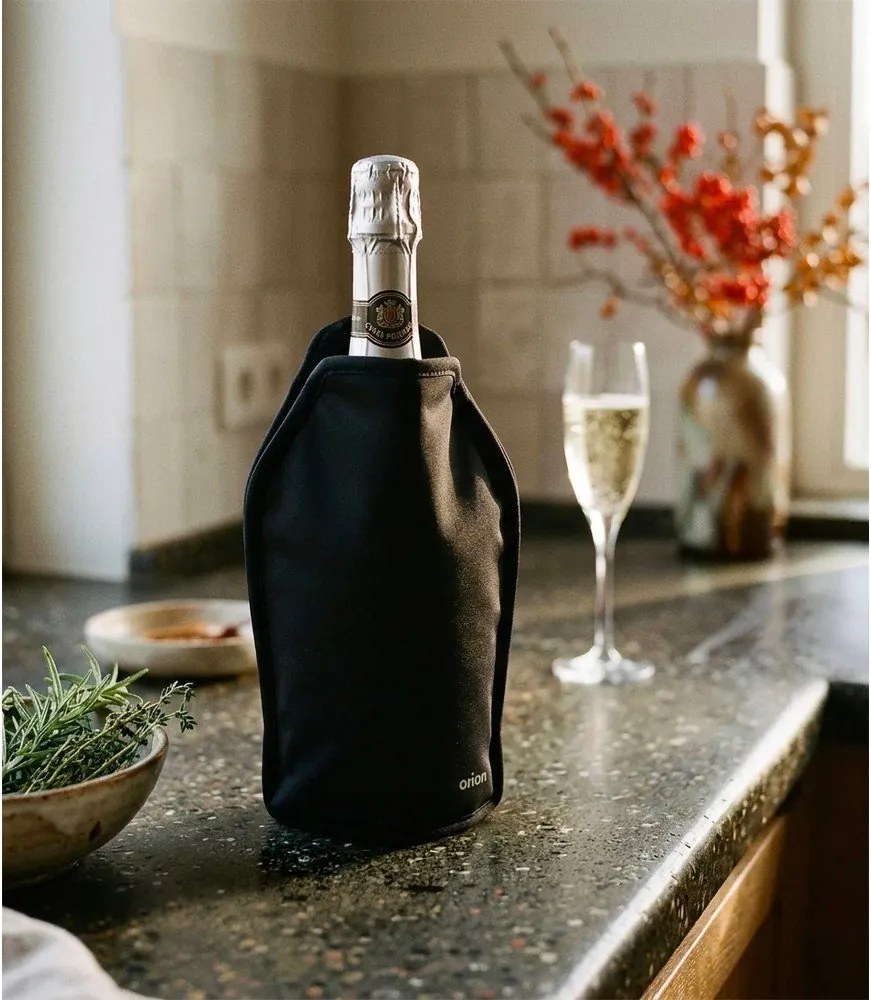 Czarny pokrowiec termiczny na butelkę – Orion