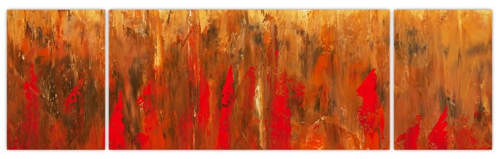 Obraz malowanej abstrakcji (170x50 cm)