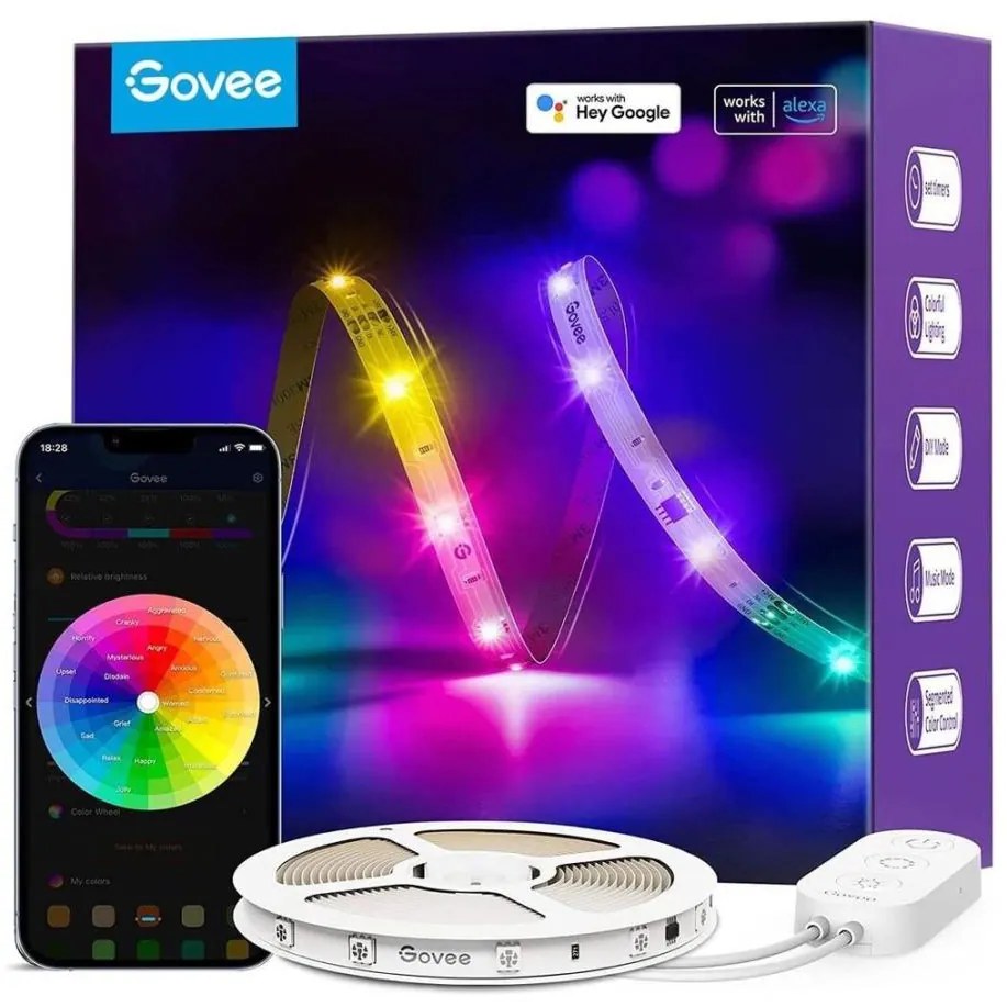 Govee - Wi-Fi RGBIC Inteligentna taśma PRO LED 5m