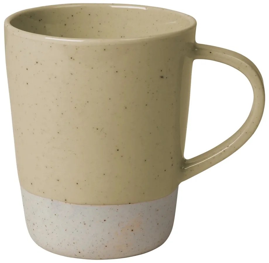 Beżowy ceramiczny kubek z uszkiem Blomus Sablo, 250 ml