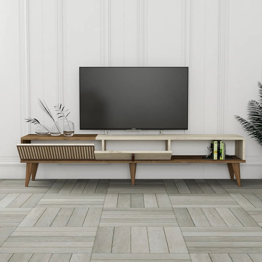 Stolik pod telewizor Milan Travertine