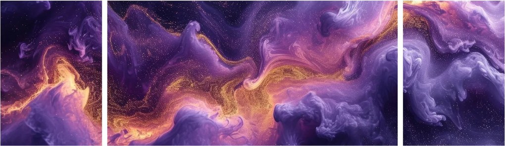 Obraz - Fioletowa Mgławica (170x50 cm)
