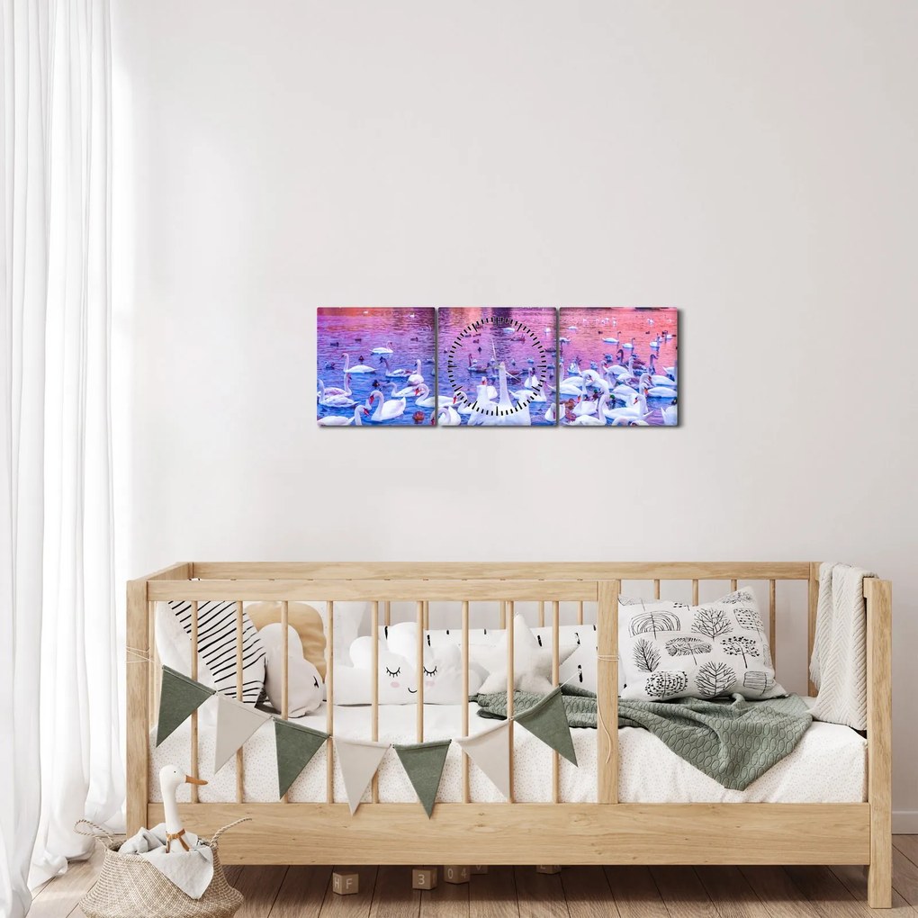 Obraz - Praga (z zegarem) (90x30 cm)