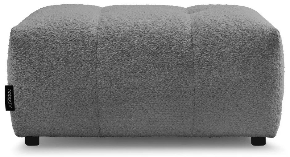 Szary podnóżek z materiału bouclé Roxelane – Bobochic Paris