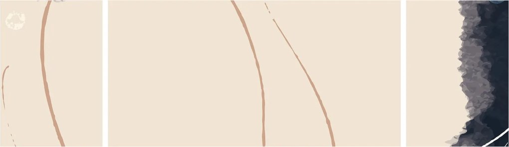 Obraz - Beżowa abstrakcja (170x50 cm)