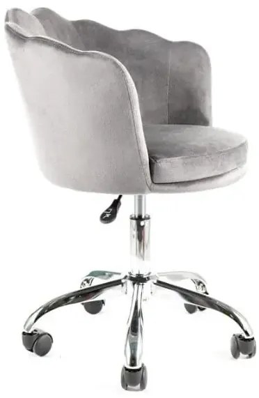 Fotel obrotowy ROSE VELVET szary SIGNAL