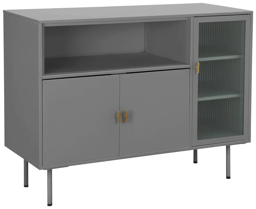 Szara metalowa witryna 104x80 cm Rosalie – Støraa