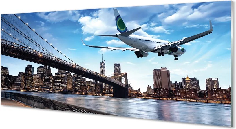 Panel nad Blat Kuchenny Samolot w Chmurach nad Miastem