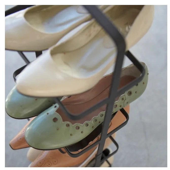 Czarny metalowy regał na buty Tower Shoe Rack – YAMAZAKI