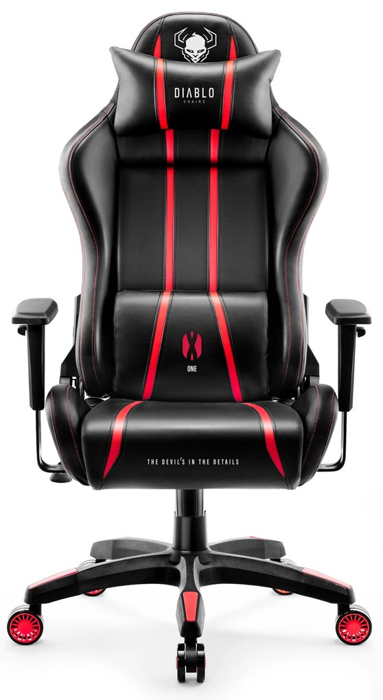 Fotel gamingowy Diablo X-One 2.0 King Size, czarno-czerwony