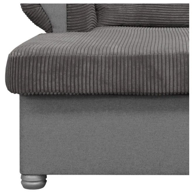 Szarobrązowy sztruksowy szezlong Lord – Ropez