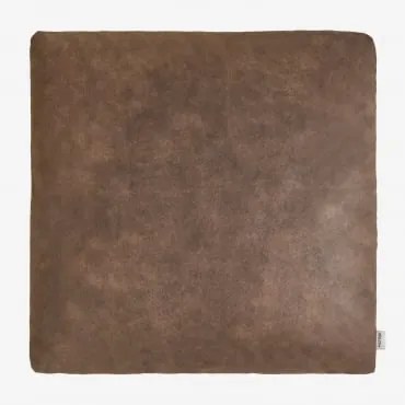 Kwadratowa Poduszka (50x50 Cm) Bruna Zamsz W Kolorze Brązowej Kawy - Sklum