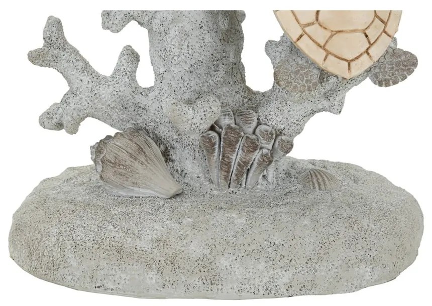 Biało-szara lampa stołowa z tekstylnym kloszem (wysokość 63,5 cm) Turtle – Mauro Ferretti