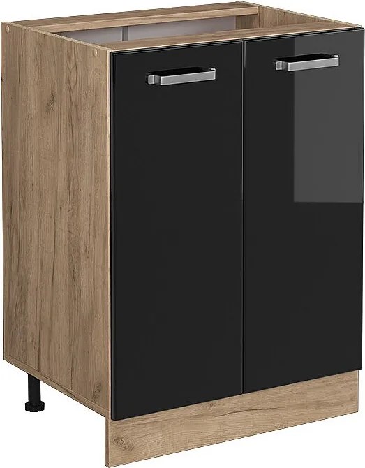 Szafki kuchenne czarny wysoki połysk 60x46x81.6 r-line