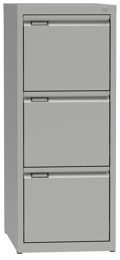 Metalowa szafa kartotekowa A4, 3 szuflady, kolor szary