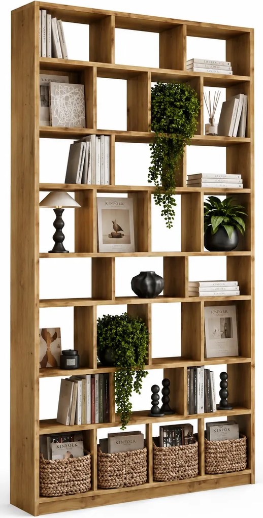 Wysoki regał biblioteczka nowoczesna dąb artisan S0-L59