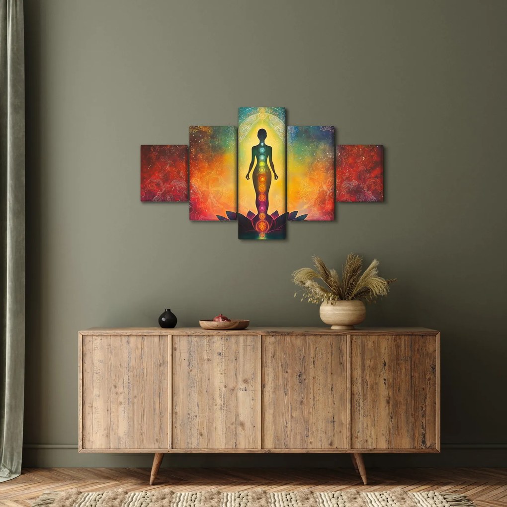 Obraz - Kobieta i czakry (125x70 cm)