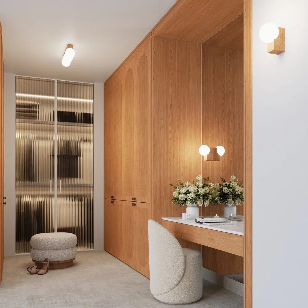 Biało-naturalna lampa sufitowa ze szklanym kloszem ø 12 cm Solum – Sollux