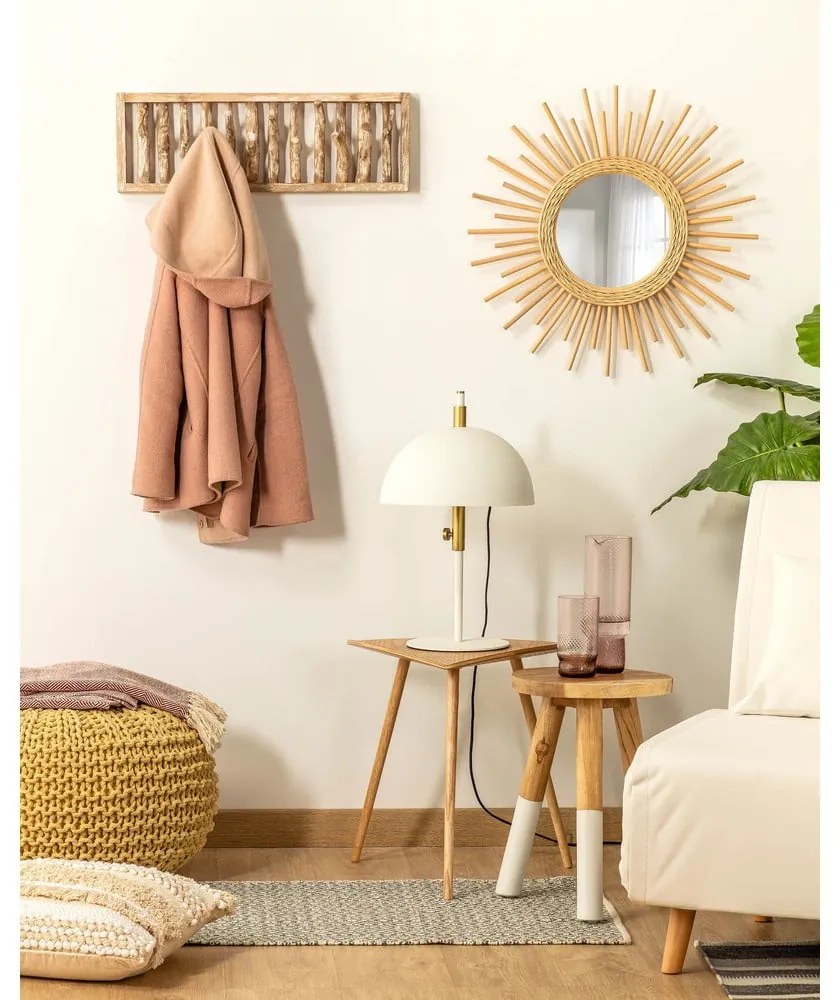 Wieszaki ścienne z litego drewna tekowego w naturalnym kolorze zestaw 3 szt. 60 cm Muntfre – Kave Home